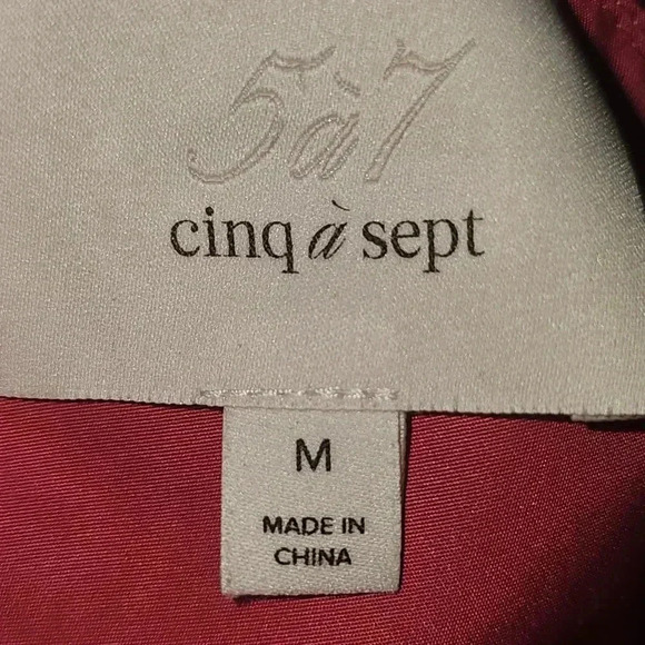 Cinq A Sept Jackie Puff Sleeve Ruffle Hem Pink Mini Dress SZ M - Picture 11 of 13